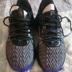 Under Armour Black and Purple Performance Sneakers